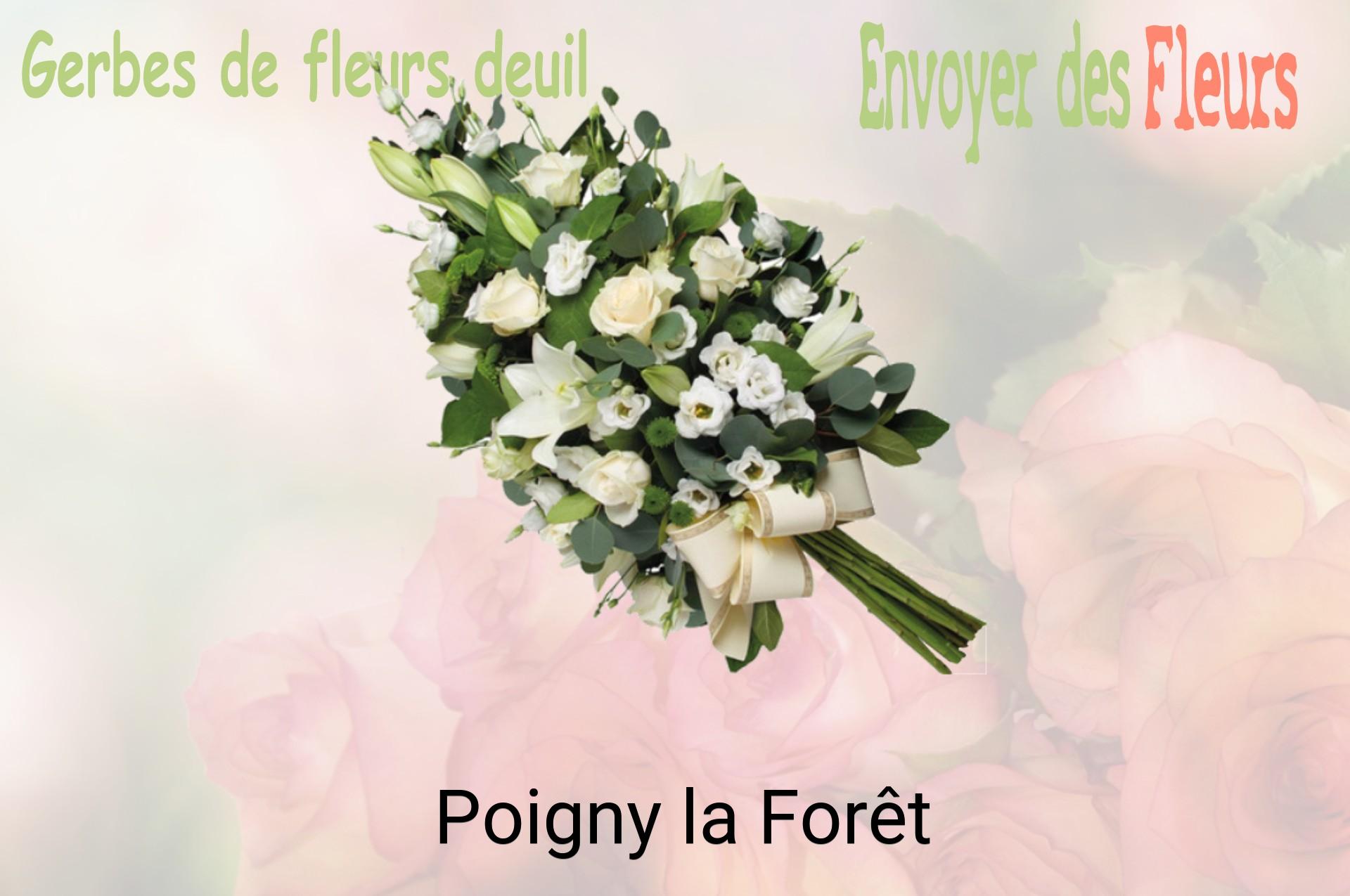 Gerbe de fleurs de deuil livrée à Poigny-la-Forêt